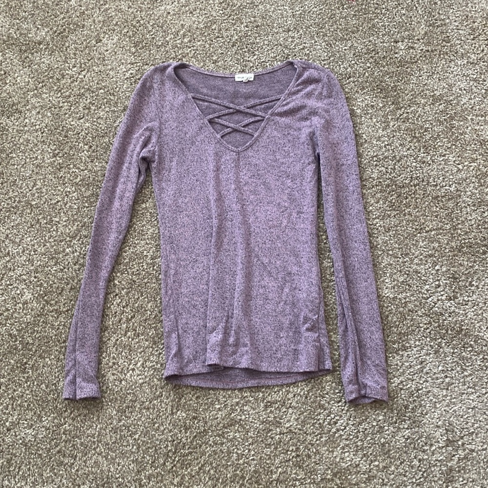 Purple long sleeve top